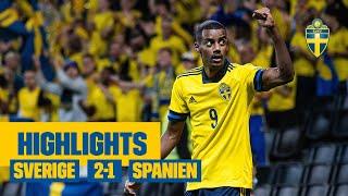 Highlights Sverige - Spanien 2-1  VM-kval  Isak och Claesson gör mål