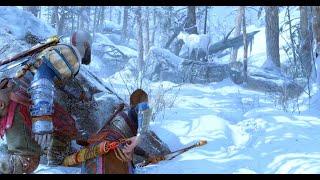 Kratos Atreus Deer Ragnarok  Scene - Kratos Teaching Moment - God of War Ragnarok Clip Cinematic PS5