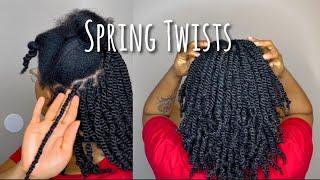 DIY Spring Twists Tutorial  Easy Protective Style for Natural Hair