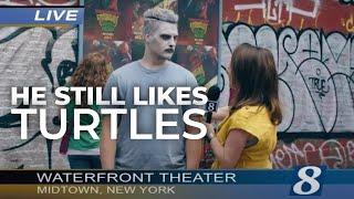 I like turtles kid all grown up returns for Ninja Turtles promo video