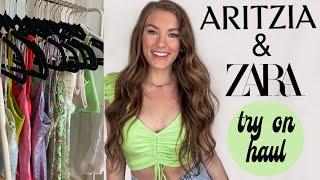 HUGE ARITZIA & ZARA TRY ON HAUL  18 spring & summer pieces - neutrals? we don’t know her