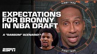 ALL EYES ON L.A.  Stephen A.s WARNING to JJ Redick if Lakers draft Bronny James   First Take