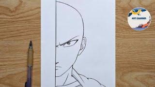 How To Draw Saitama - One - Punch Man   Saitama Step by step    Easy Anime Drawing  