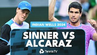 THRILLING Jannik Sinner vs Carlos Alcaraz Match  Indian Wells 2024 Highlights