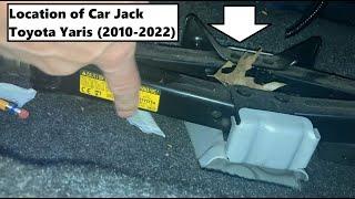 Toyota Yaris Car Jack and Spare Tire Location 2010-2022