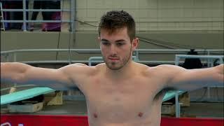 Skillful Aussie hunk diver showed his sexy and hairy armpit hairs before his dive Camera focused