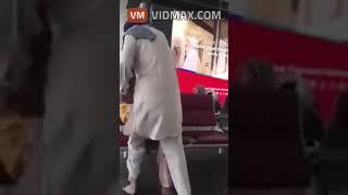 Punjabi husband mercilessly whips his wife with the sandal at the airport