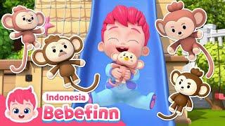 Lima Monyet Kecil Lompat di Kasur  Five Little Monkeys Jumping on the Bed  Bebefinn Indonesia