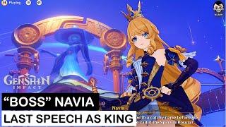 King Navias Inspiring Speech Unites All  Genshin Impact Cutscene