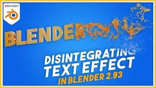 Disintegrate your 3D Text in Blender