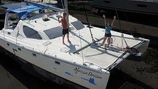 Getting Hot and Dirty Salvage Catamaran Repairs