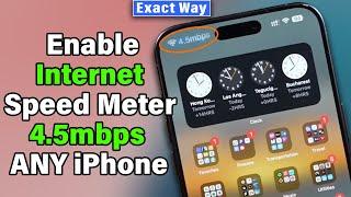 How To Enable Internet Speed Meter in iPhone 2024  Get Internet Connection Speed Meter in iPhone