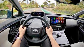 2023 Toyota bZ4X All-Electric SUV FWD Limited - POV First Driving Impressions