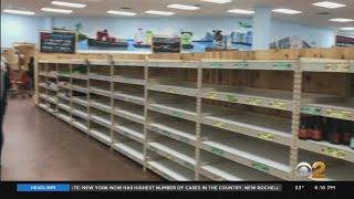 Grocery Store Shelves Clear Out Quickly As Shoppers Stock Up