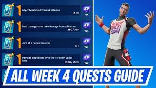 Fortnite Complete Week 4 Quests - How to EASILY Complete Week 4 Challenges in Chapter 5 Season 3