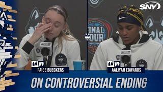 Paige Bueckers Aaliyah Edwards respond to questionable call in UConns loss to Iowa  SNY