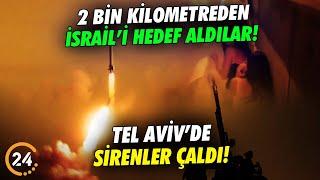 Husiler 2 Bin Kilometreden İsrail’i Vurdu Tel Aviv’e Füzelerle Saldırdılar