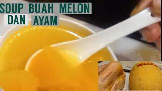 memasak Soup buah melon dan ayam suuueger