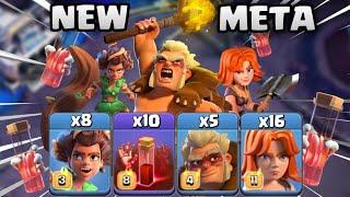 NEW META 10 Skeleton Spells with Druid + RR + Valkyrie = 100% Destructions - Clash of Clans