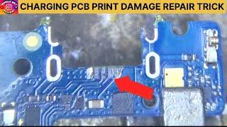  CHARGING PCB PRINT DAMAGE REPAIR TRICKS #youtube #video #viralvideo #latesetvideo