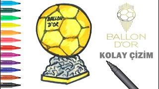 Easy Drawing Ballon Dor I Kolay Altın Top Çizimi I Ballon Dor Nasıl Çizilir?