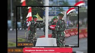 Pengibaran Bendera oleh KODIM 0606 Kota Bogor di Tugu Kujang 06 Agustus 2021