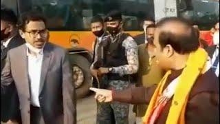 Watch Assam Chief Minister Scolds Officer For Halting Traffic For Him