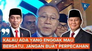 Singgung Perpecahan Zulkifli Hasan Akan Ikuti Langkah Jokowi dan Prabowo