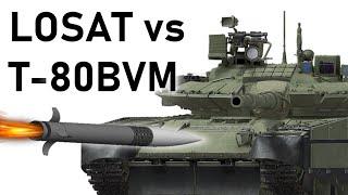 LOSAT vs T-80BVM  MGM-166 Kinetic Energy Missile vs Relict ERA  Armour Penetration Simulation