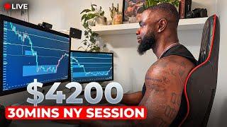 LIVE TRADING $4200 In 30MINS Trading The New York Session