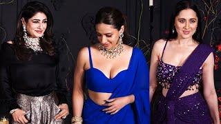 Raveena Tandon Akansha Ranjan Kapoor Sanjeeda Sheikh Graceful Look at Sonakshi Sinha Wedding