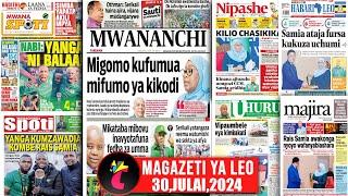 Magazeti ya leo300724KINANA AJIUZULU CCMMIGOMO KUFUMUA MIFUMO YA KIKODINABI YANGA NI BALAAS..