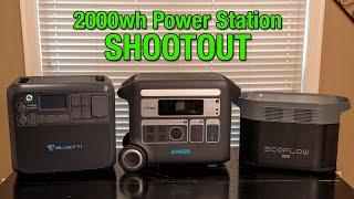 2000wh Powerstation Shootout - EcoFlow Delta 2 Max vs Anker SOLIX F2000 vs Bluetti AC200max