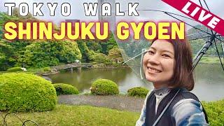 LIVE  TOKYO WALKShinjuku Gyoen National Garden in the rain️