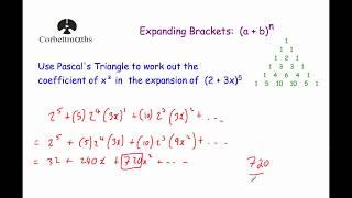 Expanding Brackets using Pascals Triangle