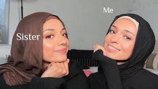 We swapped our makeup and hijab routine  Maryam Malik