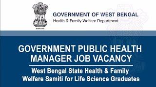 Govt Public Health Officer Jobs – Life Sciences Apply at WB Health