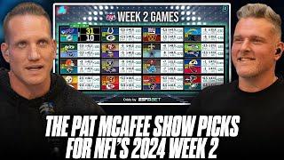 The Pat McAfee Show Picks & Predicts Every Game For NFLs 2024 Week 2