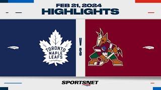 NHL Highlights  Maple Leafs vs. Coyotes - February 21 2024