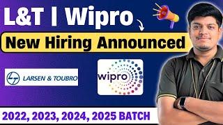 L&T 2024 Hiring  Wipro New Hiring Announced  Off Campus Drive 2022 2023 2024 2025 BATCH