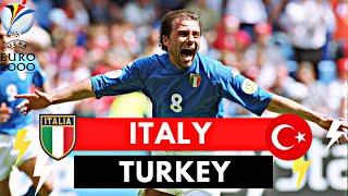 Italy vs Turkey 2-1 All Goals & Highlights  2000 UEFA EURO 