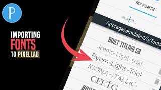 How To Import Fonts To Pixellab