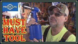 AIR RIVET  GUN REVIEW - GREAT TOOL - #PRINCESSAUTO -  LETS  SEE HOW IT WORKS