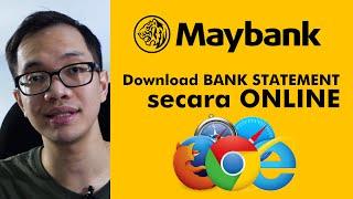 Cara DOWNLOAD Bank Statement Online Maybank2u