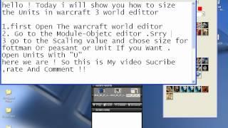 warcraf WOrld editor  how to change The Size Unit