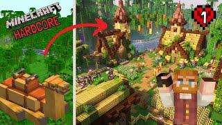 I Made a Bamboo Starter Village in HARDCORE  Episode 1  Minecraft 1.20 Hardcore Lets Play