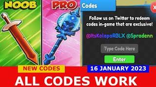 NEW UPDATE CODES PET LEVELS UPDATE Sword Fighters Simulator ROBLOX  ALL CODES  January 16 2023