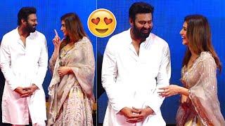 Prabhas and Kriti Sanon Fun Moments @ Adipurush Teaser Launch Event  Manastars