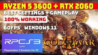 GOD OF WAR 3 RPCS3 Best Settings 2023  Ryzen 5 3600 + RTX 2060  60FPS  Full Playable  Latest