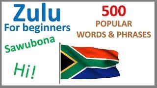 Zulu for Beginners  500 Popular Words & Phrases